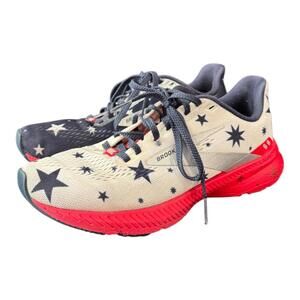 Brooks Launch 8 USA Stars Patriotic Running Shoes Red White Blue Athletic Sz 6